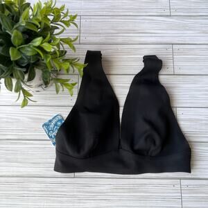 NWT Free People Black Erin Scuba Layering Unpadded Stretch Bralette Size: XS